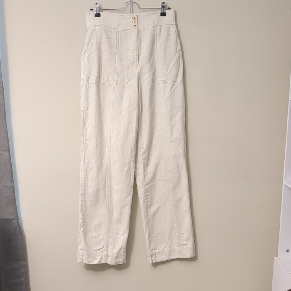 Express Cream Wide Leg Pants